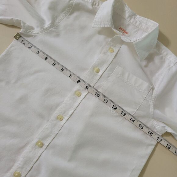 Cat & Jack™ Boy's White Long Sleeve Button-Down Shirt - Picture 6 of 13